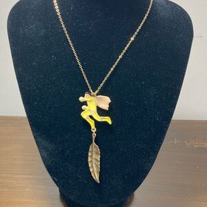 Pilgrim Gold Necklace with Yellow Hero Pendant